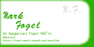 mark fogel business card